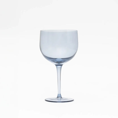 OPALN Smokey Blue Red Wine Glass Set - Premium Tinted Crystal Glassware, Set of 4