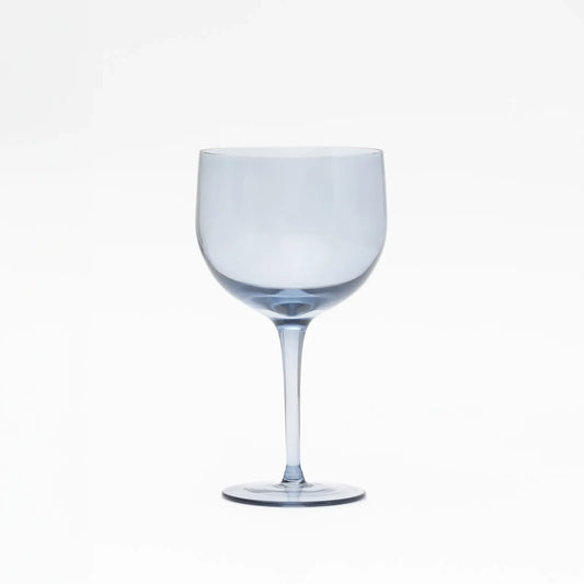 OPALN Smokey Blue Red Wine Glass Set - Premium Tinted Crystal Glassware, Set of 4